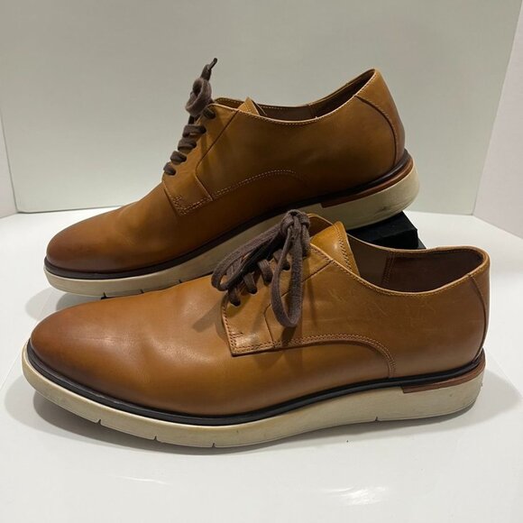 Allen Edmonds Carson Hybrid Derby Leather Shoes Cognac Brown main image 10